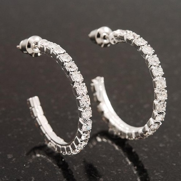 The Limited 2 Pair of Hoop Earrings Silver - Picture 5 of 6